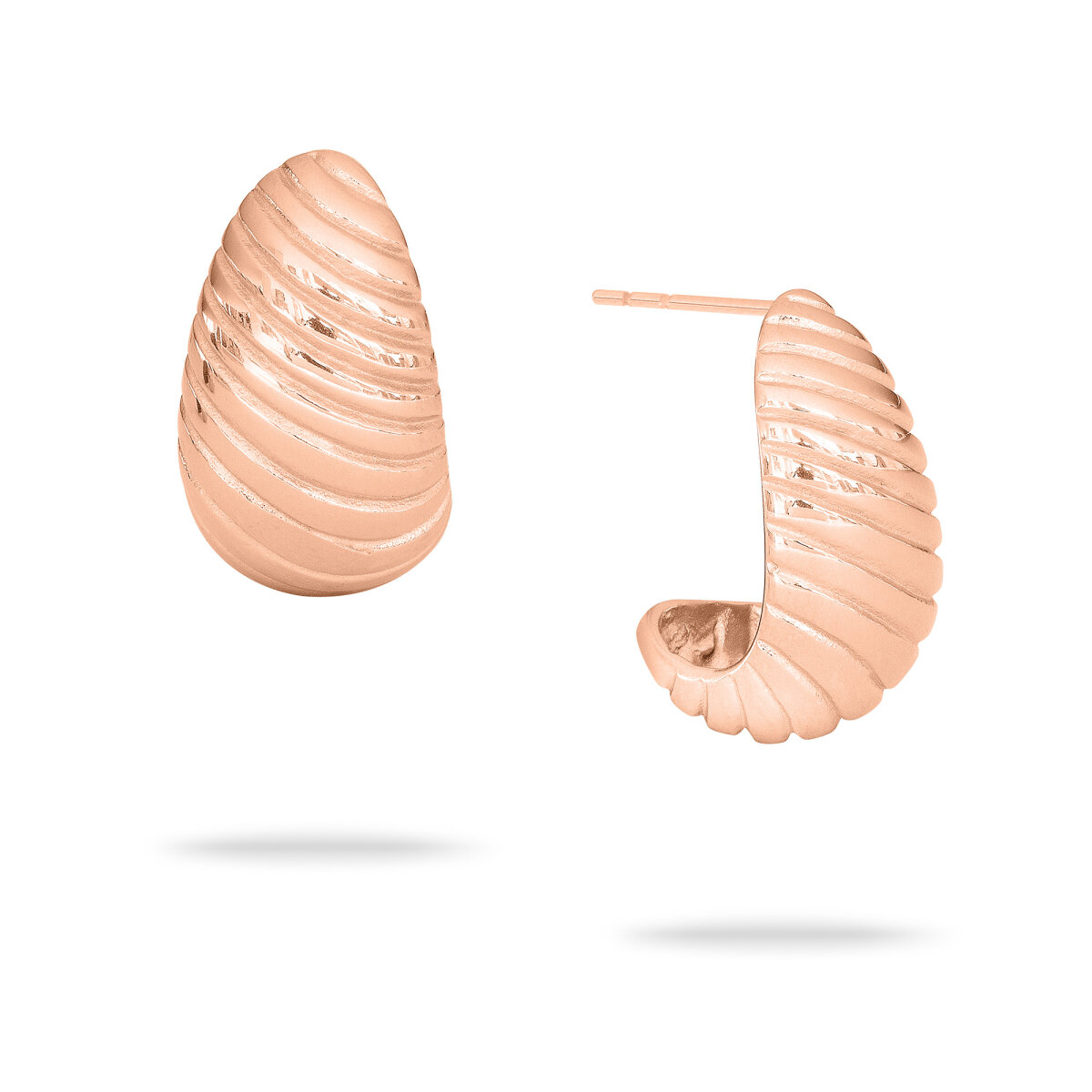 Orecchini a cerchio da 30 mm placcati in oro rosa : Philip Jones
